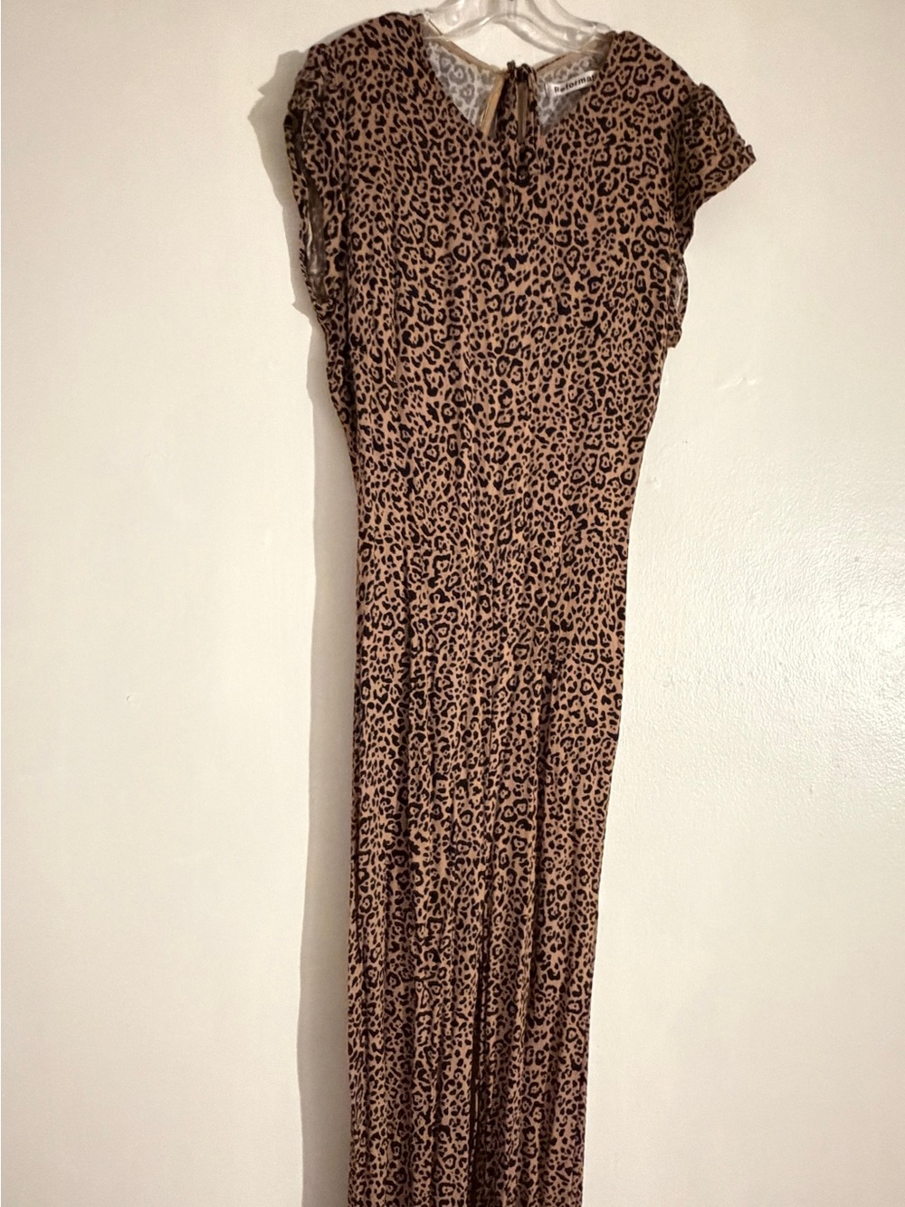 Reformation Mayer Wide-Leg Jumpsuit in cheetah - Picture 4 of 8